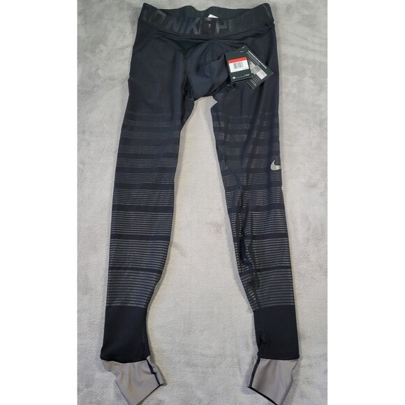 NEW Nike Pro Hyper Recovery Compression Pants Mens Black Large Training - Picture 1 of 13